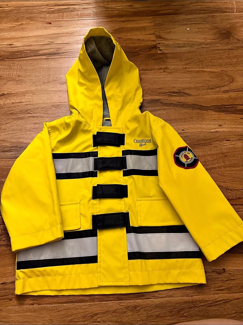 OshKosh B'gosh Kids Yellow Firefighter Raincoat size small
